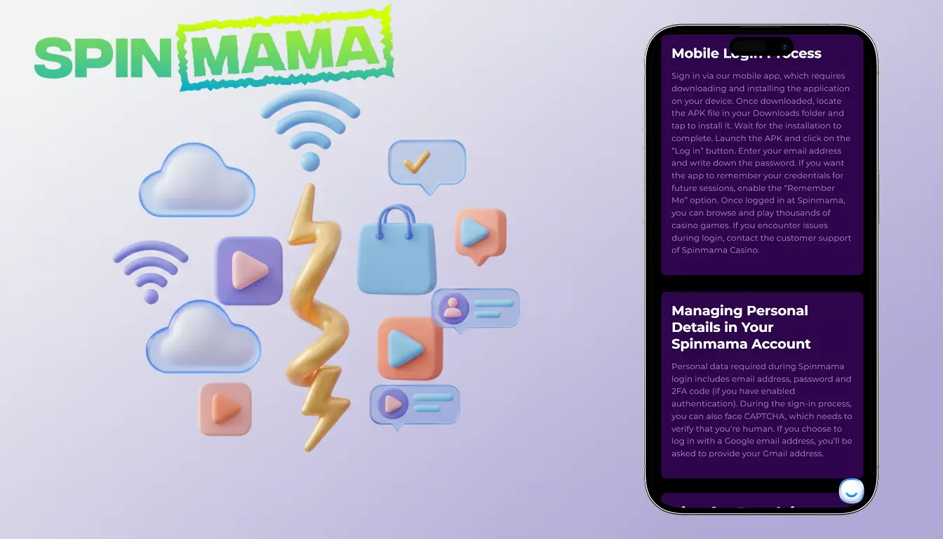 spin mama login mobili
